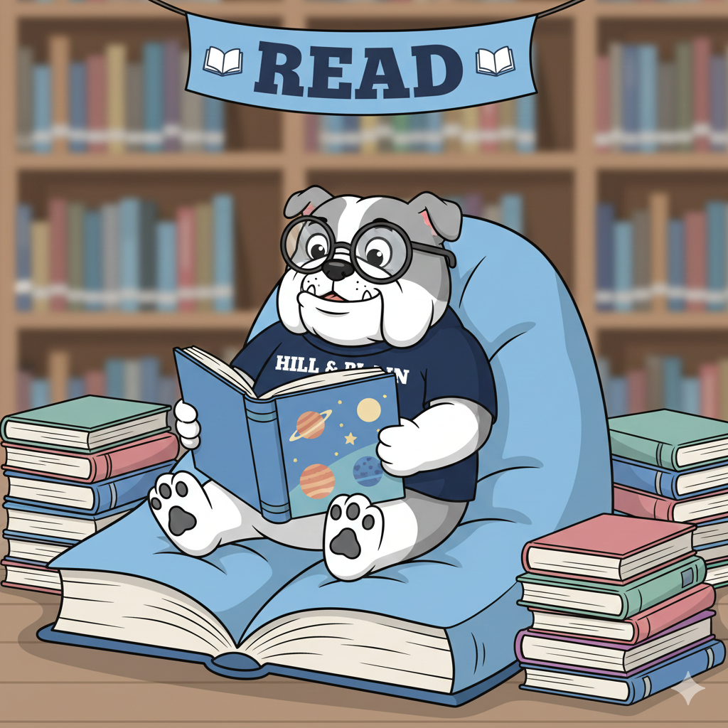 Bulldog reading