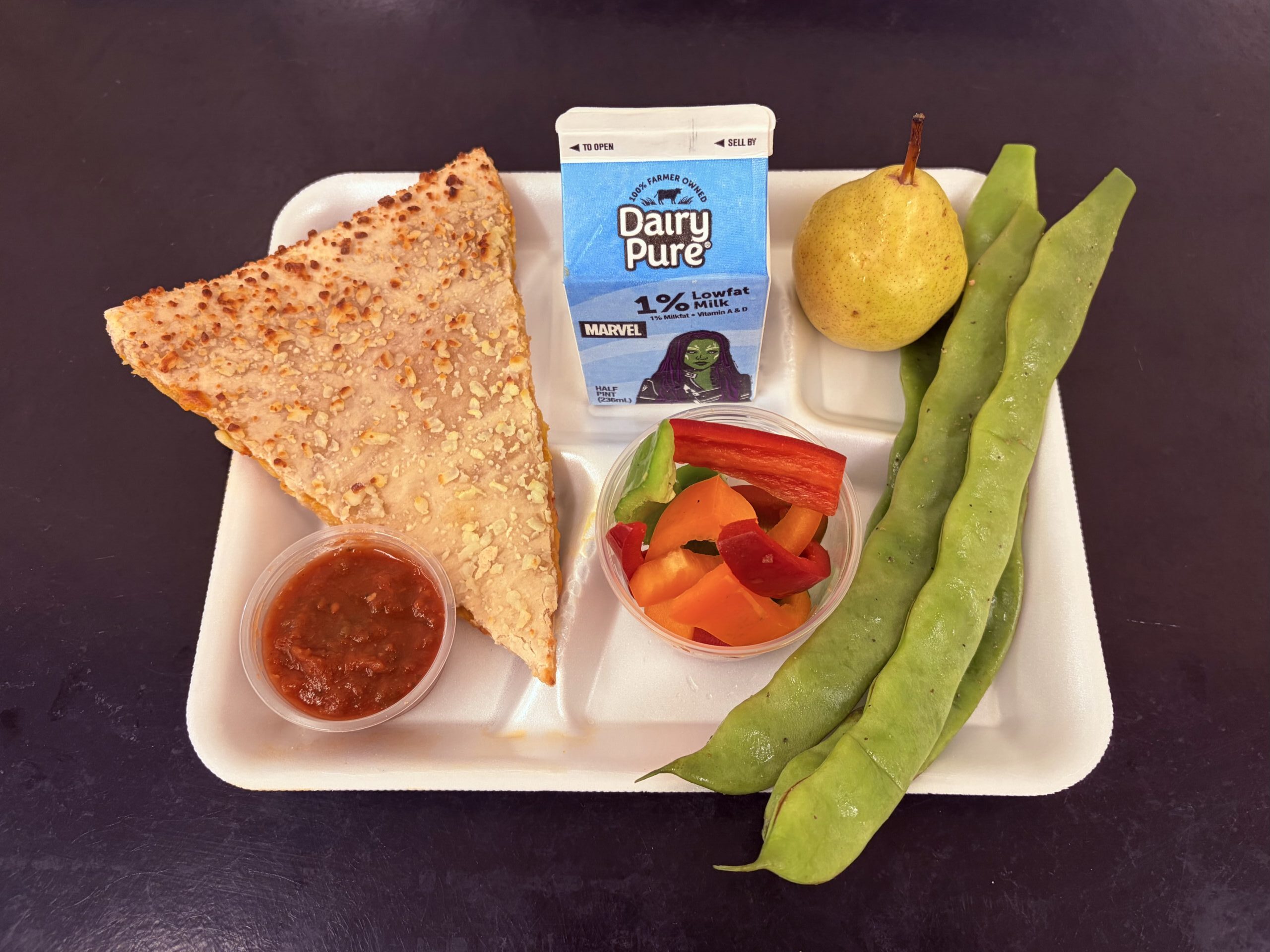 Quesadilla Meal with Romano Beans